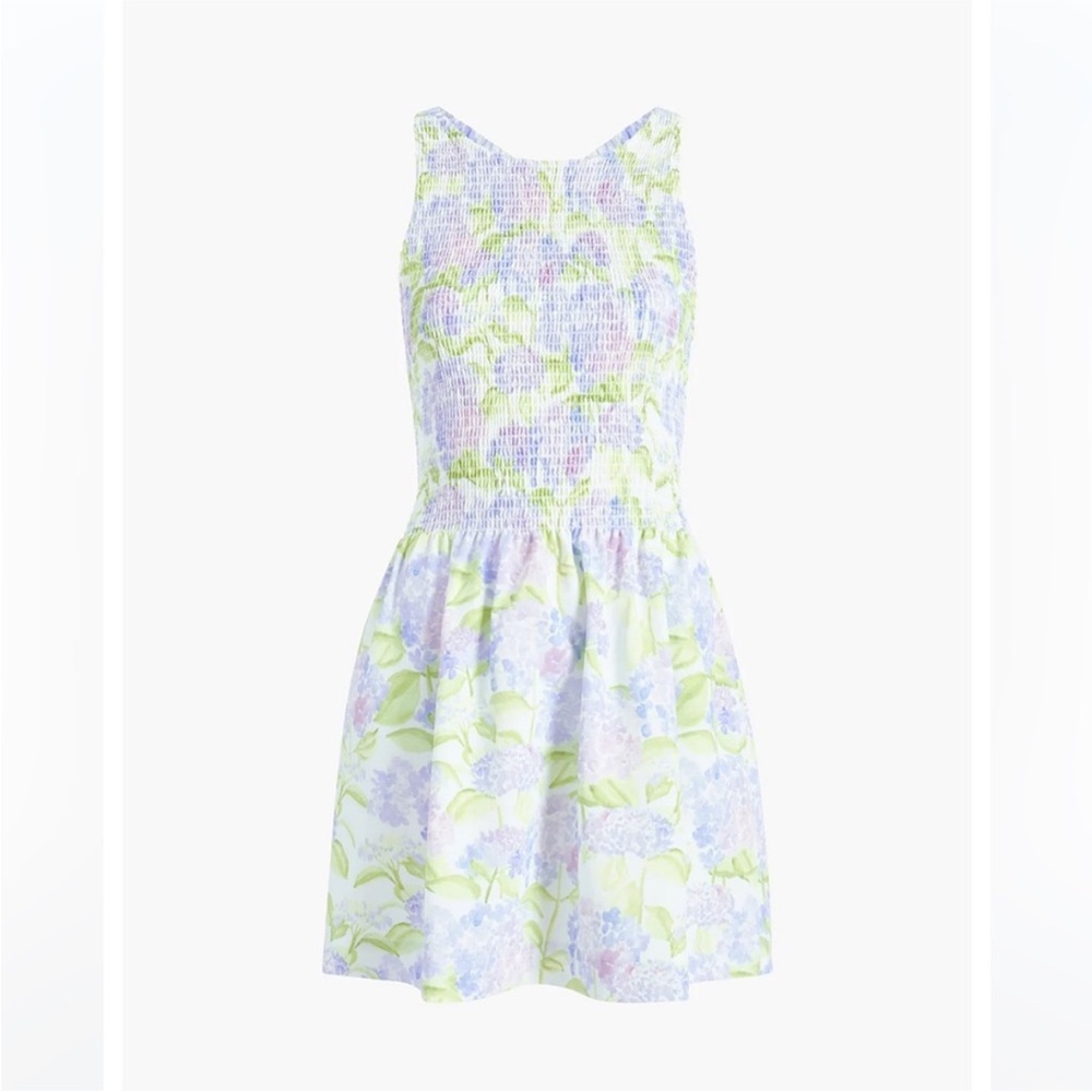 Hill House Floral Mini Dress - Purple and Green